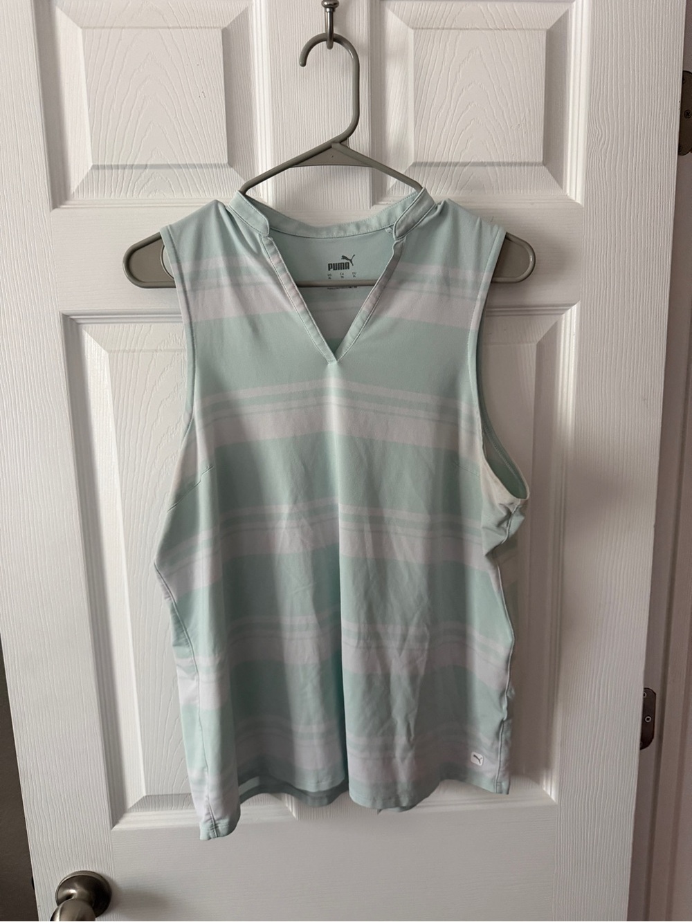 Puma Mint Green Sleeveless Performance Polo